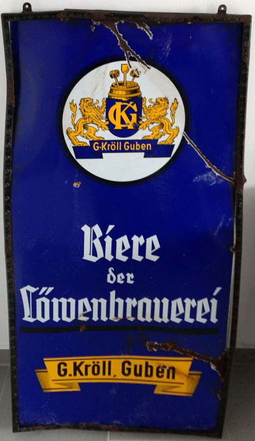 Blechschild Lwenbrauerei